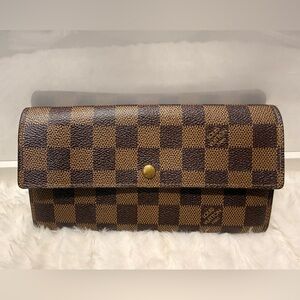 LOUIS VUITTON-MB1015 Damier Ebene Full Wallet